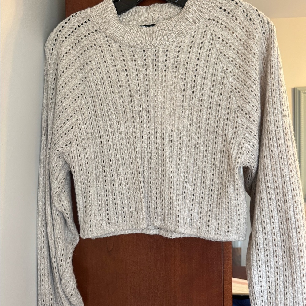 Cozy Knit Sweater in Light Gray